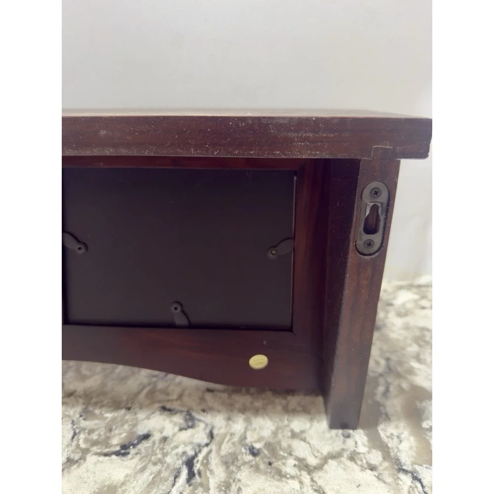 Vintage Big Sky Wood Photo Ledge Shelf Double 4x6 Picture Frame  Rustic Cabin